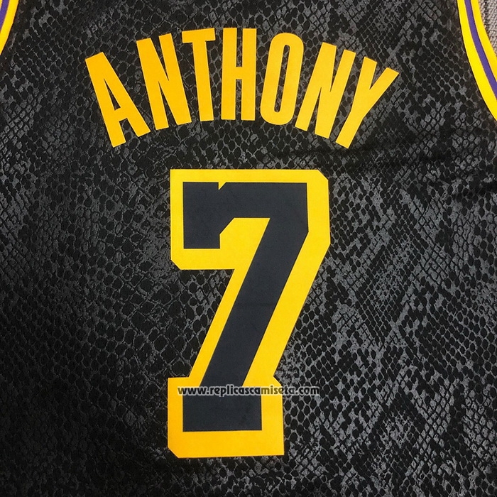 Camiseta Los Angeles Lakers Carmelo Anthony #7 Black Mamba Negro